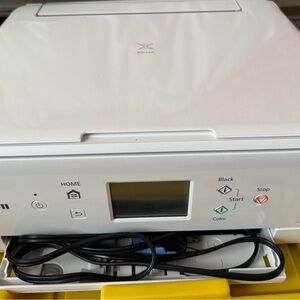 Canon White Pixma All‑In‑One Printer with Front LCD